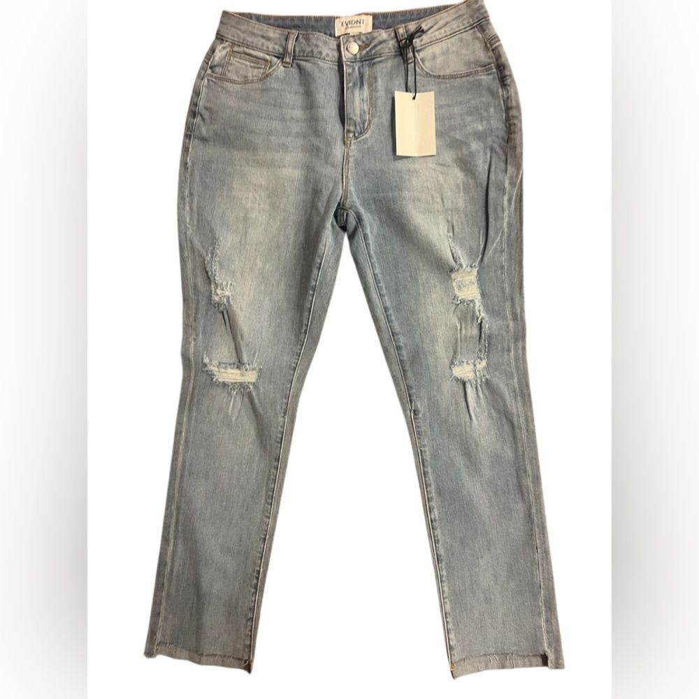 NWT women's anthropology evidnt Verona skinny ankle step raw hem size 29